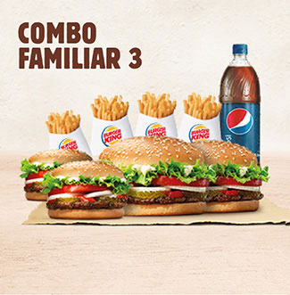 BurgerKing a Domicilio Combo Familiar 3