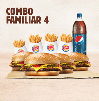 BurgerKing a Domicilio Combo Familiar 4