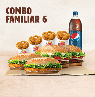 BurgerKing a Domicilio Combo Familiar 6